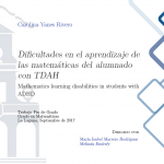 Dificultades de aprendizaje de las matemáticas del alumnado con TADH