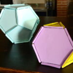 Construye poliedro con gomas y cartulina